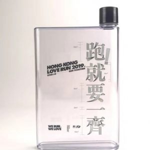 Transparent notebook water bottle A5-420ml / A6-350ml