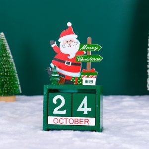 Christmas Wooden Calendar Santa Claus: 7x3.5x14CM, Snowman: 7x3.5x14CM, Deer: 7x3.5x13CM