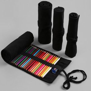 Handmade canvas roll pencil case