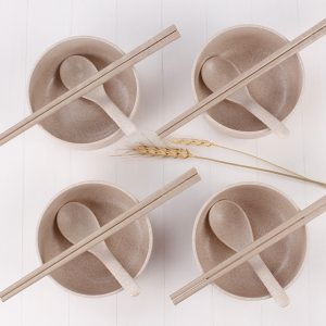 Wheat straw cutlery set